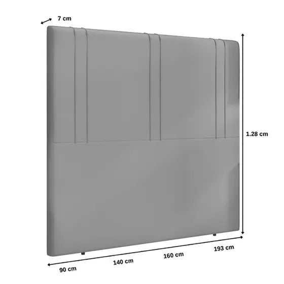 Cabeceira Italian Vittoria 160x128x7 Cinza