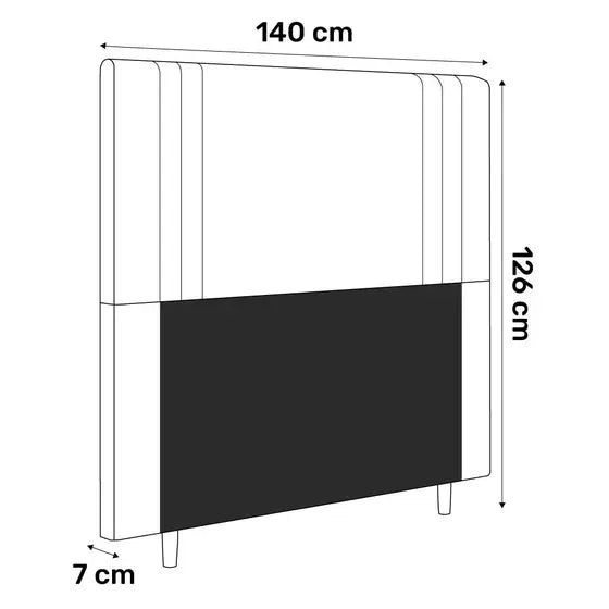 Cabeceira Italian Ferrara 140x126x7