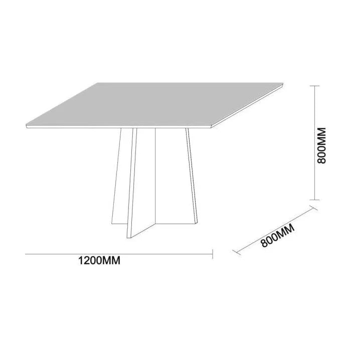 Mesa Anita New Ceval 120x80 cm - Ypê/Off White