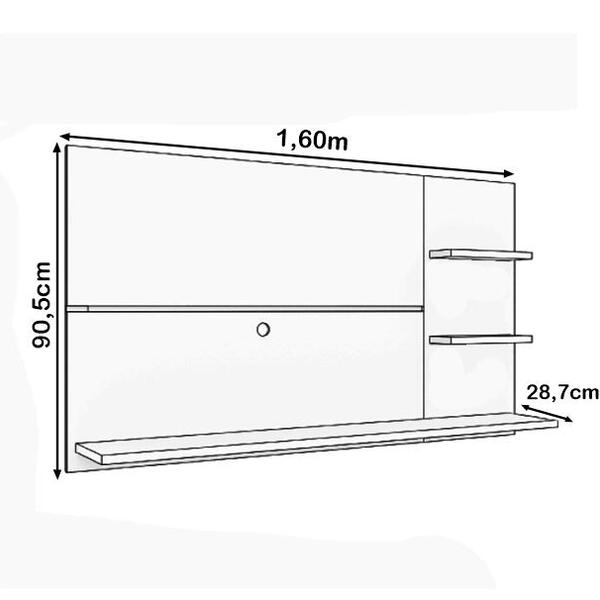 Painel Zanzini New Clean 1,60m - Natura/Off White